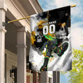 Personalised Penrith Panthers 1967-2026 Garden Flag Panther Mascot 60th Anniversary - Watercolor Splash Art