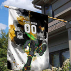 Personalised Penrith Panthers 1967-2026 Garden Flag Panther Mascot 60th Anniversary - Watercolor Splash Art