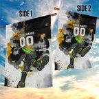 Personalised Penrith Panthers 1967-2026 Garden Flag Panther Mascot 60th Anniversary - Watercolor Splash Art