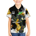 Personalised Penrith Panthers 1967-2026 Hawaiian Shirt Panther Mascot 60th Anniversary - Watercolor Splash Art