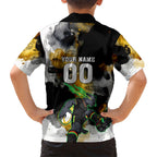 Personalised Penrith Panthers 1967-2026 Hawaiian Shirt Panther Mascot 60th Anniversary - Watercolor Splash Art
