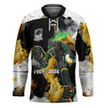 Personalised Penrith Panthers 1967-2026 Hockey Jersey Panther Mascot 60th Anniversary - Watercolor Splash Art