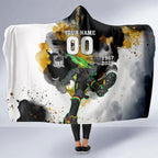 Personalised Penrith Panthers 1967-2026 Hooded Blanket Panther Mascot 60th Anniversary - Watercolor Splash Art
