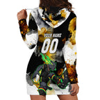 Personalised Penrith Panthers 1967-2026 Hoodie Dress Panther Mascot 60th Anniversary - Watercolor Splash Art