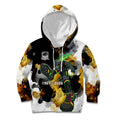 Personalised Penrith Panthers 1967-2026 Kid Hoodie Panther Mascot 60th Anniversary - Watercolor Splash Art