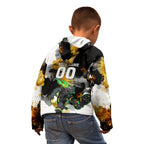 Personalised Penrith Panthers 1967-2026 Kid Hoodie Panther Mascot 60th Anniversary - Watercolor Splash Art