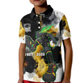 Personalised Penrith Panthers 1967-2026 Kid Polo Shirt Panther Mascot 60th Anniversary - Watercolor Splash Art