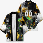 Personalised Penrith Panthers 1967-2026 Kimono Panther Mascot 60th Anniversary - Watercolor Splash Art