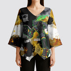 Personalised Penrith Panthers 1967-2026 Kimono Sleeve Blouse Panther Mascot 60th Anniversary - Watercolor Splash Art