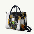 Personalised Penrith Panthers 1967-2026 Leather Bag Panther Mascot 60th Anniversary - Watercolor Splash Art