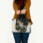Personalised Penrith Panthers 1967-2026 Leather Bag Panther Mascot 60th Anniversary - Watercolor Splash Art