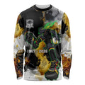 Personalised Penrith Panthers 1967-2026 Long Sleeve Shirt Panther Mascot 60th Anniversary - Watercolor Splash Art