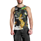 Personalised Penrith Panthers 1967-2026 Men Tank Top Panther Mascot 60th Anniversary - Watercolor Splash Art
