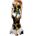 Personalised Penrith Panthers 1967-2026 Mermaid Dress Panther Mascot 60th Anniversary - Watercolor Splash Art