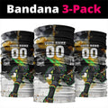 Personalised Penrith Panthers 1967-2026 Neck Gaiter Panther Mascot 60th Anniversary - Watercolor Splash Art