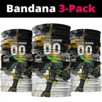 Personalised Penrith Panthers 1967-2026 Neck Gaiter Panther Mascot 60th Anniversary - Watercolor Splash Art