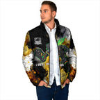 Personalised Penrith Panthers 1967-2026 Padded Jacket Panther Mascot 60th Anniversary - Watercolor Splash Art