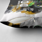 Personalised Penrith Panthers 1967-2026 Pillow Cover Panther Mascot 60th Anniversary - Watercolor Splash Art