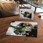 Personalised Penrith Panthers 1967-2026 Puzzle Panther Mascot 60th Anniversary - Watercolor Splash Art