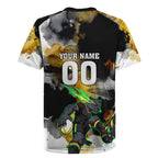 Personalised Penrith Panthers 1967-2026 Rugby Jersey Panther Mascot 60th Anniversary - Watercolor Splash Art