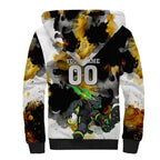 Personalised Penrith Panthers 1967-2026 Sherpa Hoodie Panther Mascot 60th Anniversary - Watercolor Splash Art