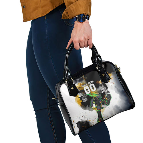 Personalised Penrith Panthers 1967-2026 Shoulder Handbag Panther Mascot 60th Anniversary - Watercolor Splash Art
