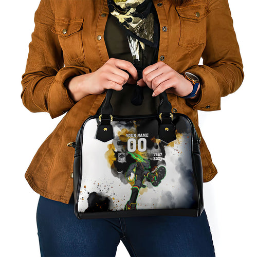 Personalised Penrith Panthers 1967-2026 Shoulder Handbag Panther Mascot 60th Anniversary - Watercolor Splash Art