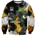 Personalised Penrith Panthers 1967-2026 Sweatshirt Panther Mascot 60th Anniversary - Watercolor Splash Art