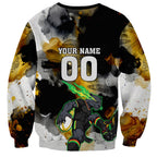 Personalised Penrith Panthers 1967-2026 Sweatshirt Panther Mascot 60th Anniversary - Watercolor Splash Art