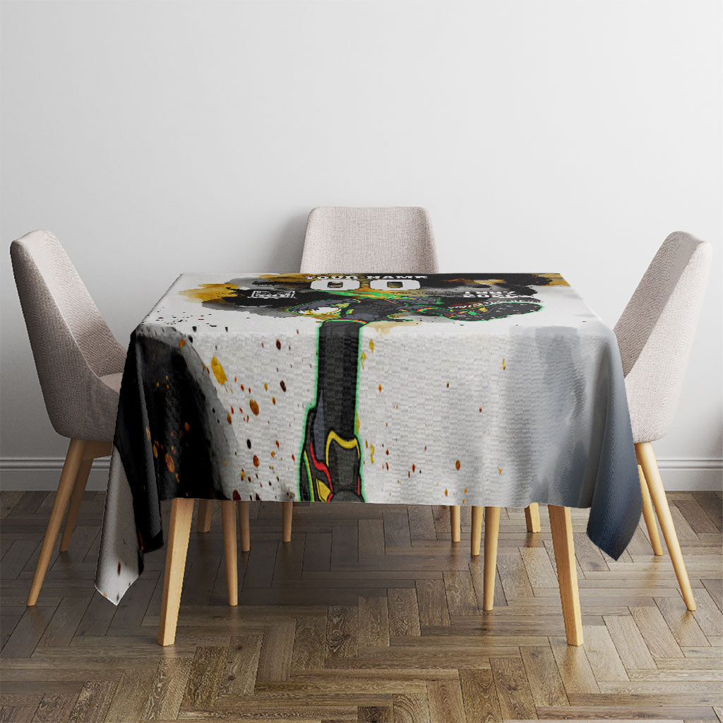 Personalised Penrith Panthers 1967-2026 Tablecloth Panther Mascot 60th Anniversary - Watercolor Splash Art