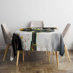 Personalised Penrith Panthers 1967-2026 Tablecloth Panther Mascot 60th Anniversary - Watercolor Splash Art
