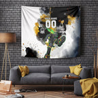 Personalised Penrith Panthers 1967-2026 Tapestry Panther Mascot 60th Anniversary - Watercolor Splash Art