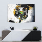 Personalised Penrith Panthers 1967-2026 Tapestry Panther Mascot 60th Anniversary - Watercolor Splash Art
