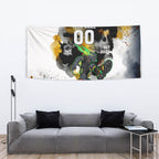 Personalised Penrith Panthers 1967-2026 Tapestry Panther Mascot 60th Anniversary - Watercolor Splash Art