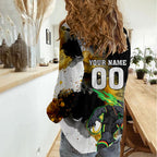 Personalised Penrith Panthers 1967-2026 Women Casual Shirt Panther Mascot 60th Anniversary - Watercolor Splash Art