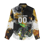 Personalised Penrith Panthers 1967-2026 Women Casual Shirt Panther Mascot 60th Anniversary - Watercolor Splash Art