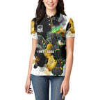 Personalised Penrith Panthers 1967-2026 Women Polo Shirt Panther Mascot 60th Anniversary - Watercolor Splash Art
