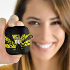 Custom Panthers Rugby 60th Anniversary AirPods Case Penrith Polynesian Tribal Pattern - Traditional Tattoo