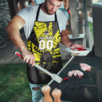 Custom Panthers Rugby 60th Anniversary Apron Penrith Polynesian Tribal Pattern - Traditional Tattoo