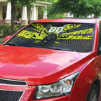 Custom Panthers Rugby 60th Anniversary Auto Sun Shade Penrith Polynesian Tribal Pattern - Traditional Tattoo