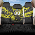 Custom Panthers Rugby 60th Anniversary Back Car Seat Cover Penrith Polynesian Tribal Pattern - Traditional Tattoo