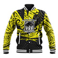 Custom Panthers Rugby 60th Anniversary Baseball Jacket Penrith Polynesian Tribal Pattern - Traditional Tattoo