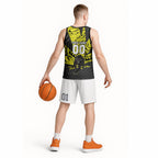 Custom Panthers Rugby 60th Anniversary Basketball Jersey Penrith Polynesian Tribal Pattern - Traditional Tattoo