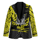 Custom Panthers Rugby 60th Anniversary Blazer Penrith Polynesian Tribal Pattern - Traditional Tattoo