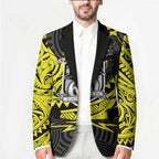 Custom Panthers Rugby 60th Anniversary Blazer Penrith Polynesian Tribal Pattern - Traditional Tattoo