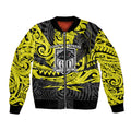 Custom Panthers Rugby 60th Anniversary Bomber Jacket Penrith Polynesian Tribal Pattern - Traditional Tattoo