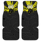 Custom Panthers Rugby 60th Anniversary Car Mats Penrith Polynesian Tribal Pattern - Traditional Tattoo