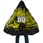 Custom Panthers Rugby 60th Anniversary Cloak Penrith Polynesian Tribal Pattern - Traditional Tattoo