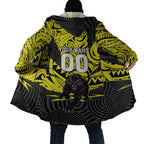 Custom Panthers Rugby 60th Anniversary Cloak Penrith Polynesian Tribal Pattern - Traditional Tattoo