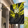 Custom Panthers Rugby 60th Anniversary Garden Flag Penrith Polynesian Tribal Pattern - Traditional Tattoo